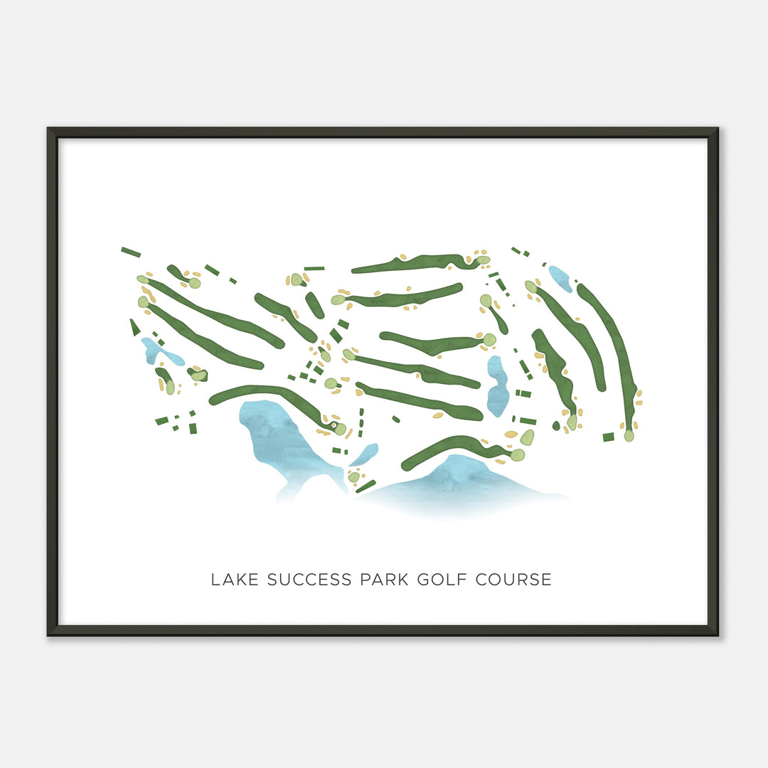 Print of Lake Success Park Golf Course Modern Map