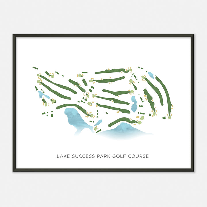 Print of Lake Success Park Golf Course Modern Map