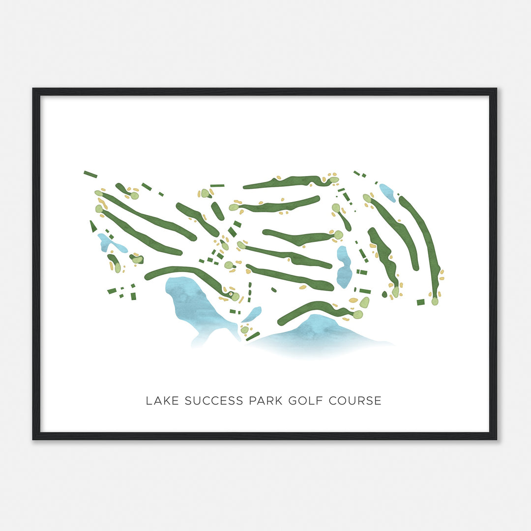 Print of Lake Success Park Golf Course Modern Map