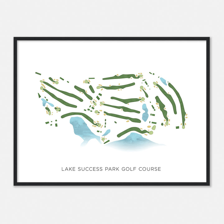 Print of Lake Success Park Golf Course Modern Map