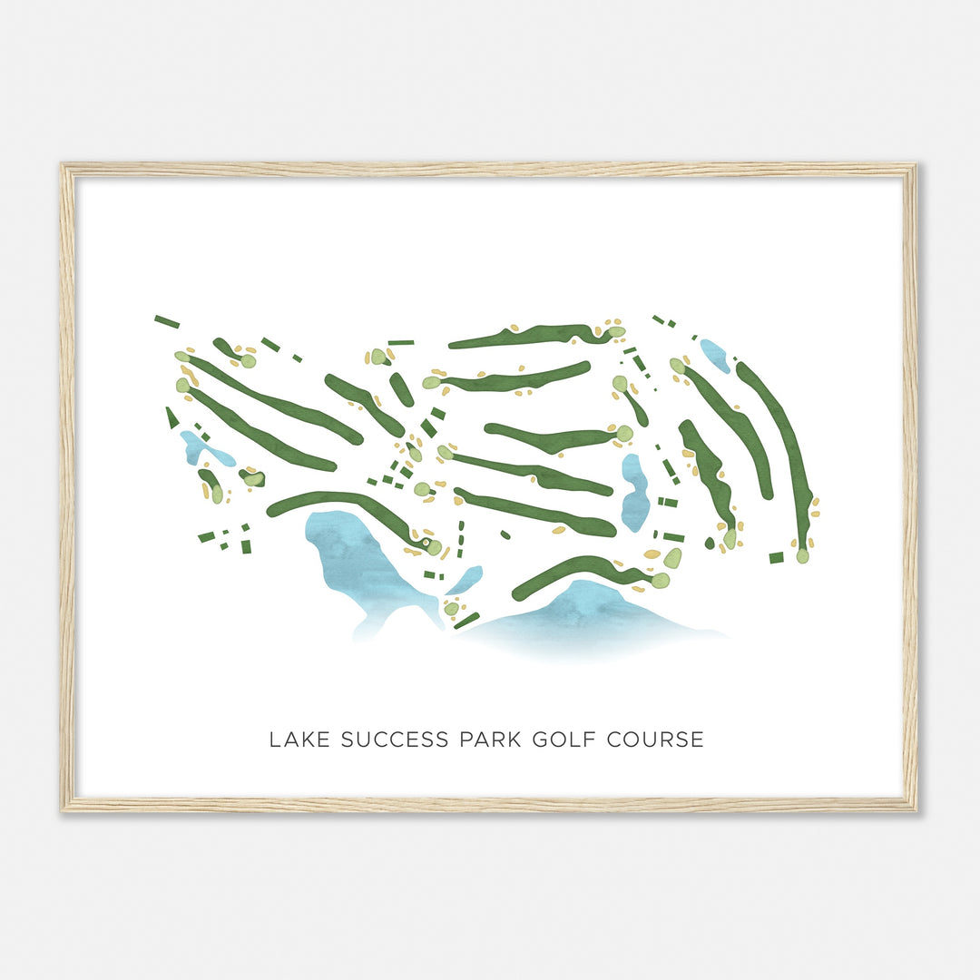 Print of Lake Success Park Golf Course Modern Map