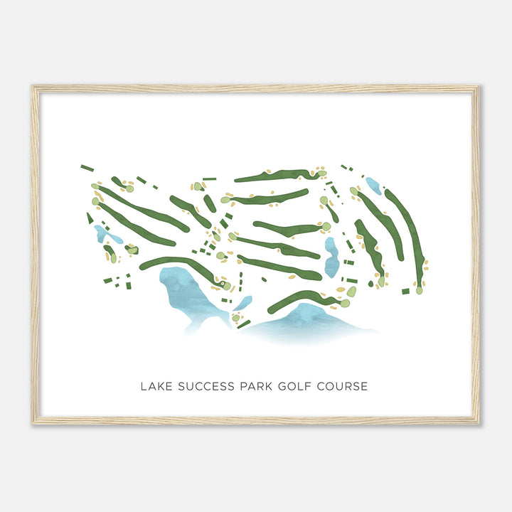Print of Lake Success Park Golf Course Modern Map