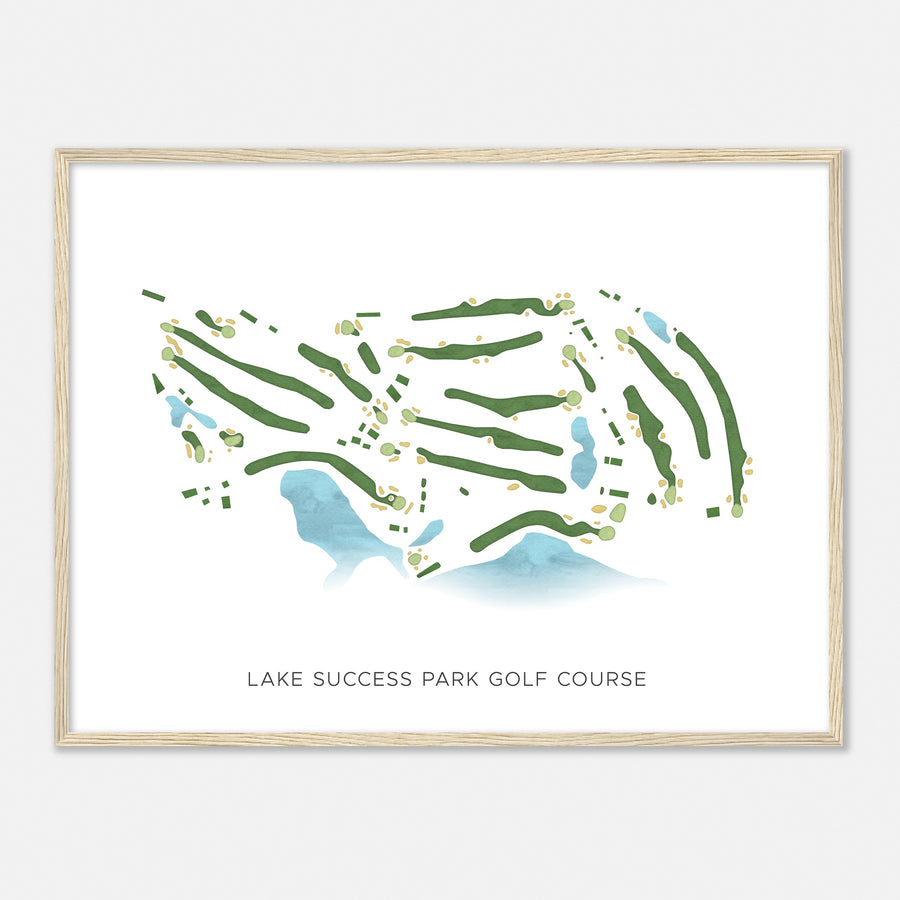 Print of Lake Success Park Golf Course Modern Map