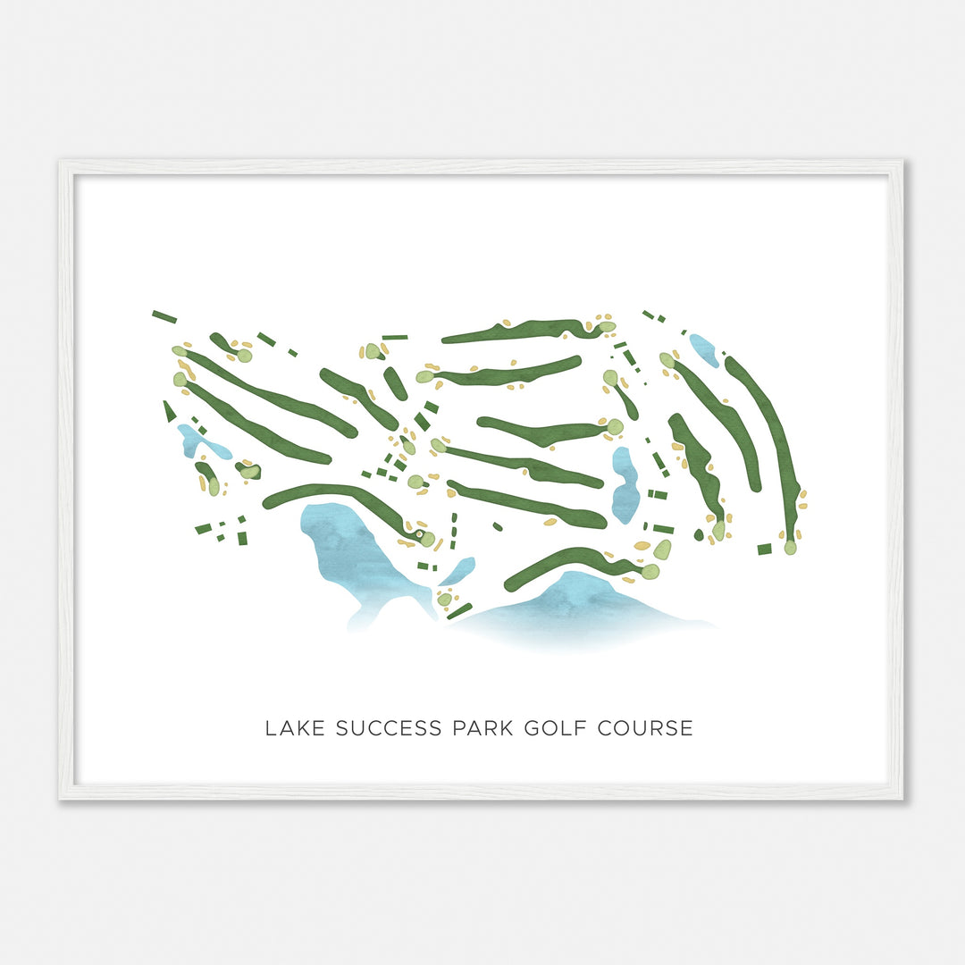 Print of Lake Success Park Golf Course Modern Map