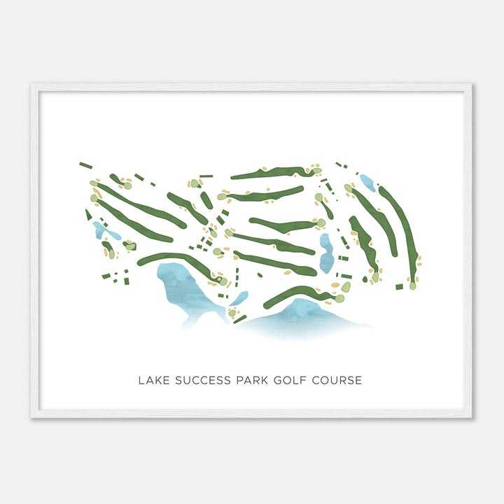 Print of Lake Success Park Golf Course Modern Map