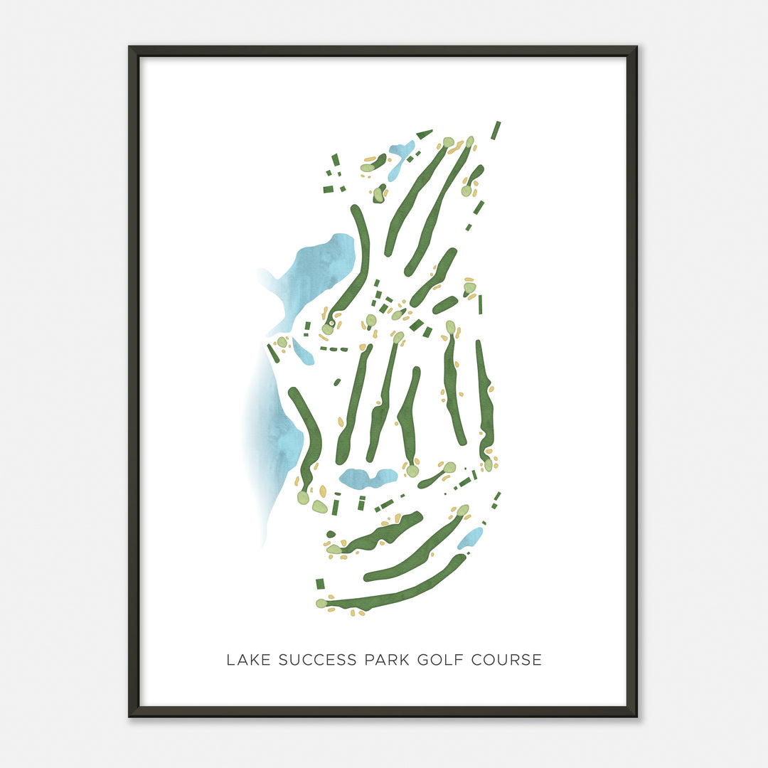 Print of Lake Success Park Golf Course Modern Map