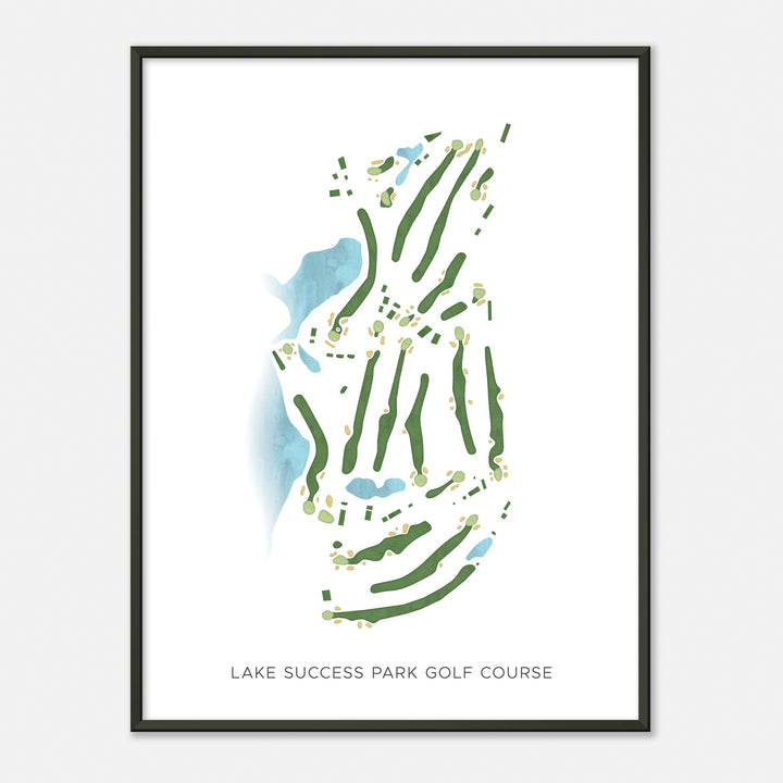 Print of Lake Success Park Golf Course Modern Map