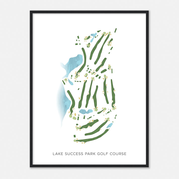 Print of Lake Success Park Golf Course Modern Map