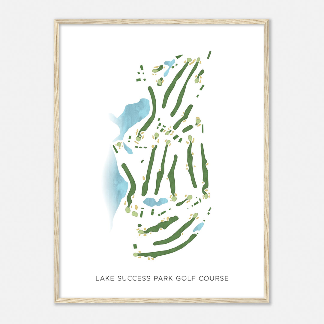 Print of Lake Success Park Golf Course Modern Map