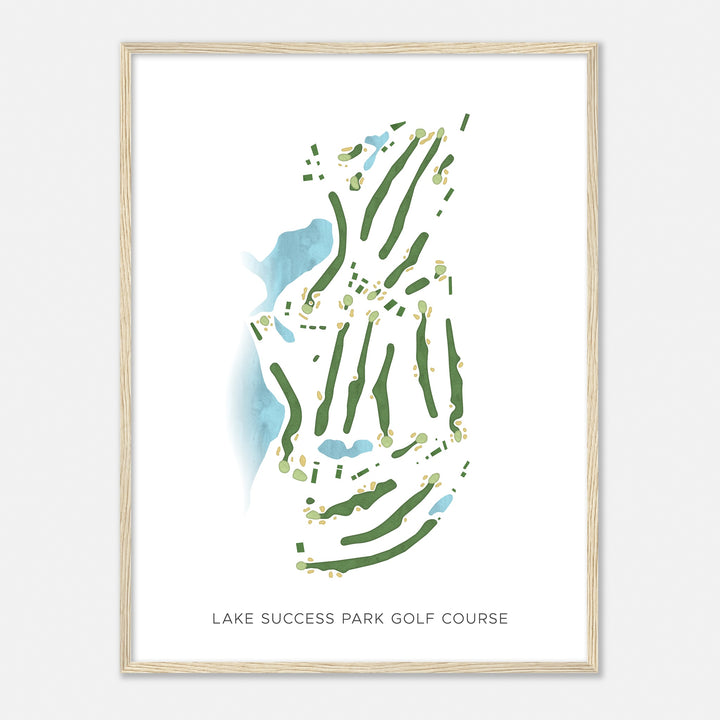 Print of Lake Success Park Golf Course Modern Map