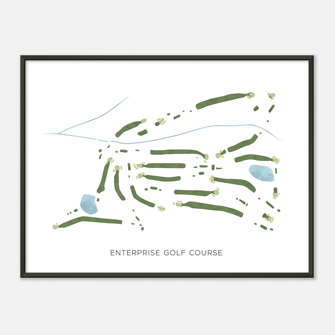 Print of Enterprise Golf Course Modern Map