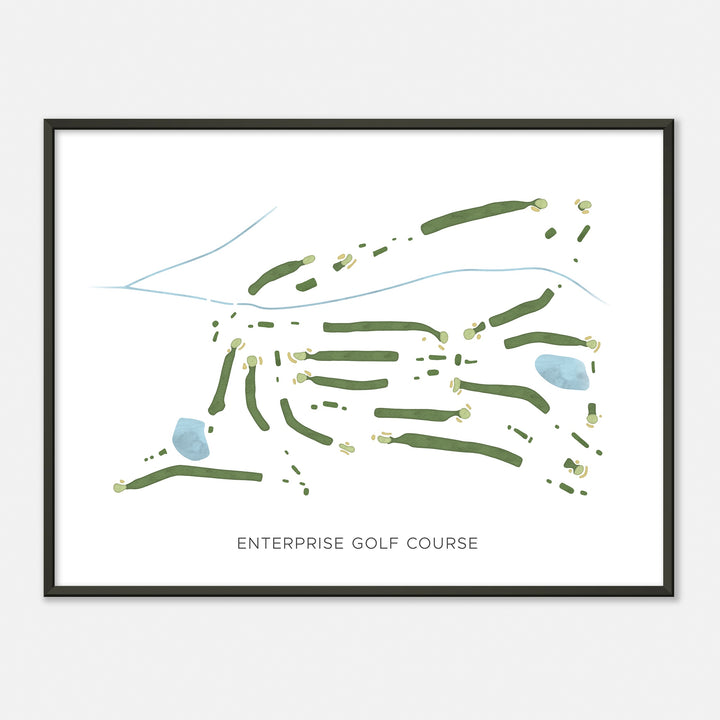 Print of Enterprise Golf Course Modern Map