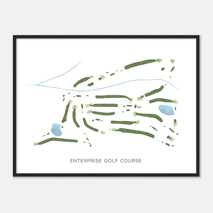 Print of Enterprise Golf Course Modern Map