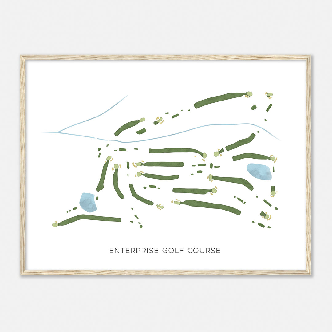 Print of Enterprise Golf Course Modern Map