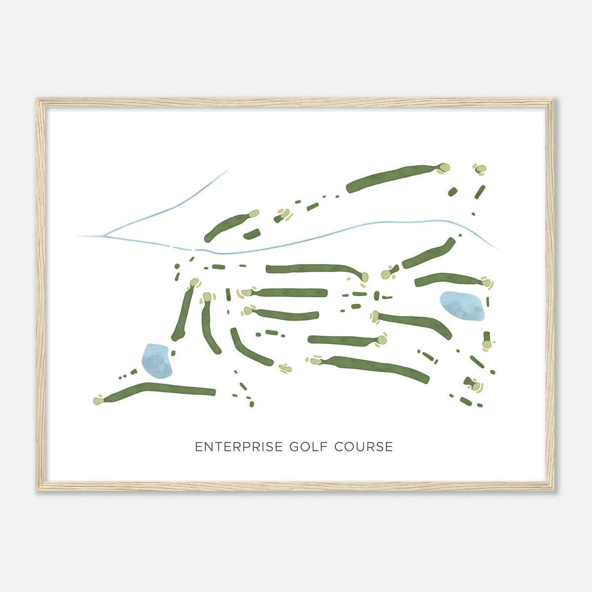 Print of Enterprise Golf Course Modern Map