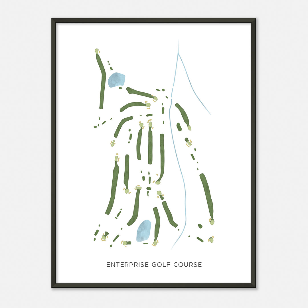 Print of Enterprise Golf Course Modern Map