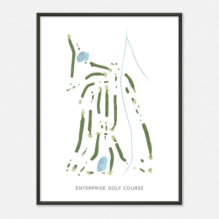 Print of Enterprise Golf Course Modern Map