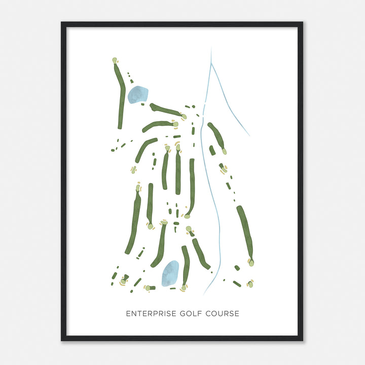 Print of Enterprise Golf Course Modern Map