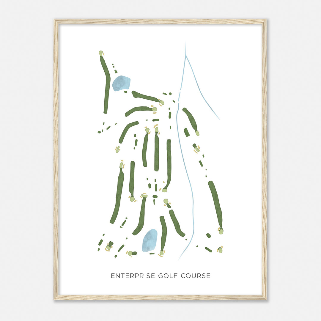 Print of Enterprise Golf Course Modern Map