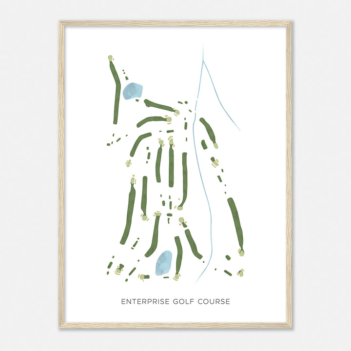 Print of Enterprise Golf Course Modern Map