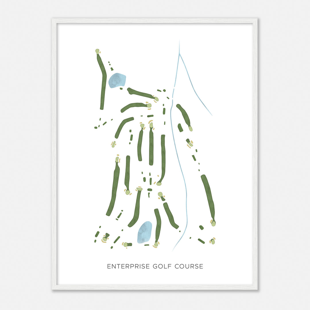 Print of Enterprise Golf Course Modern Map