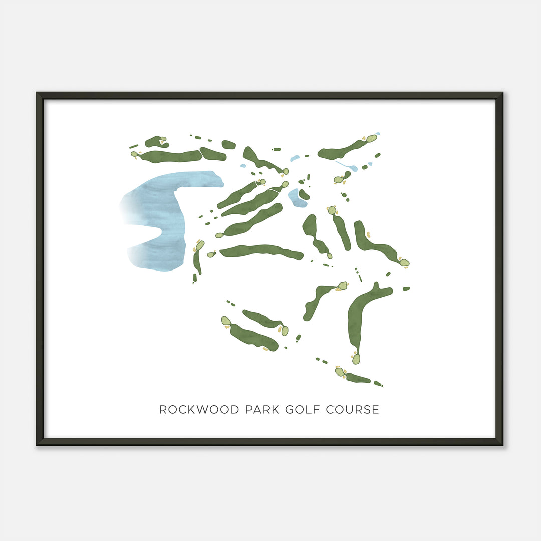 Print of Rockwood Park Golf Course Modern Map
