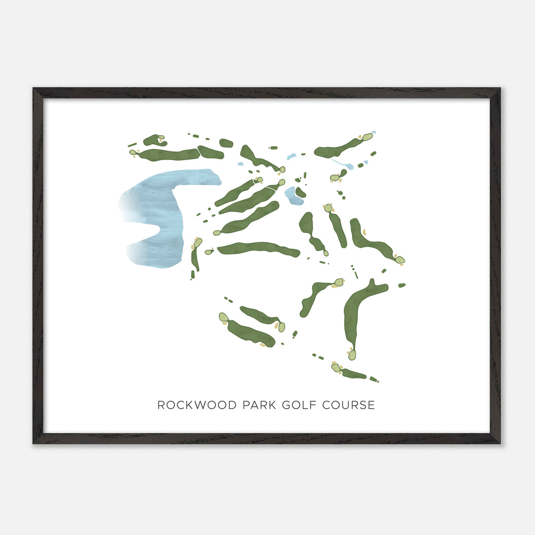 Print of Rockwood Park Golf Course Modern Map