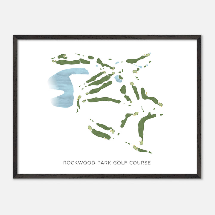 Print of Rockwood Park Golf Course Modern Map