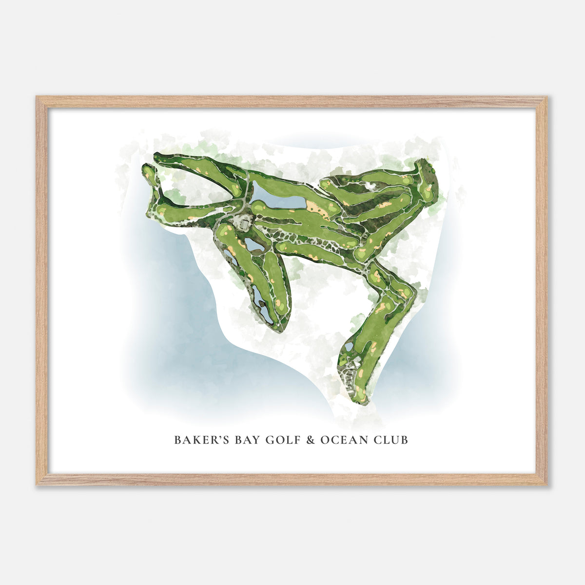 Print of Baker's Bay Golf & Ocean Club Classic Map