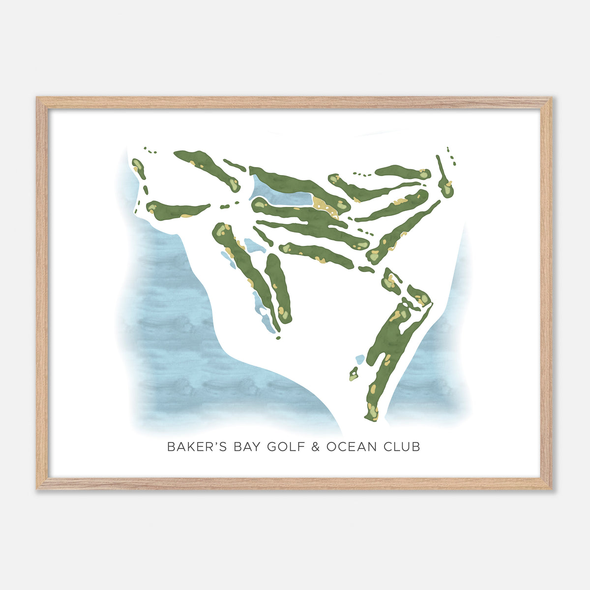 Print of Baker's Bay Golf & Ocean Club Modern Map