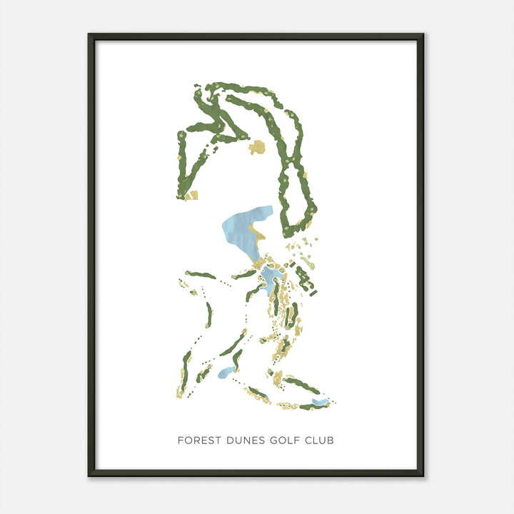 Print of Forest Dunes Golf Club Modern Map