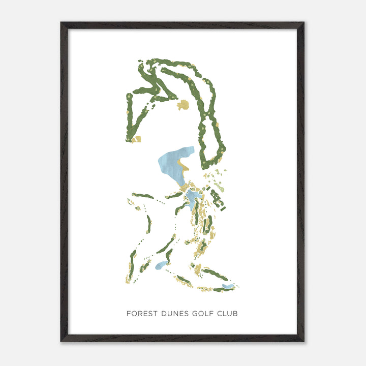 Print of Forest Dunes Golf Club Modern Map