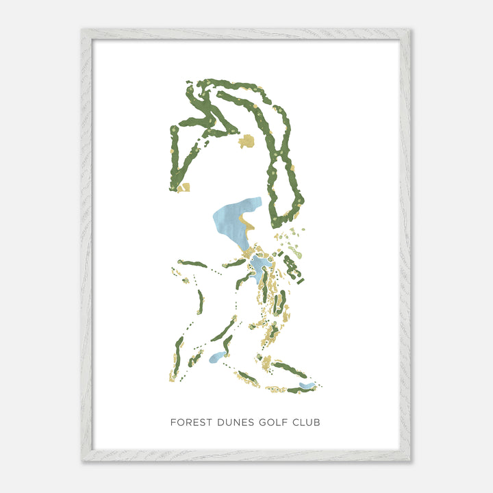 Print of Forest Dunes Golf Club Modern Map