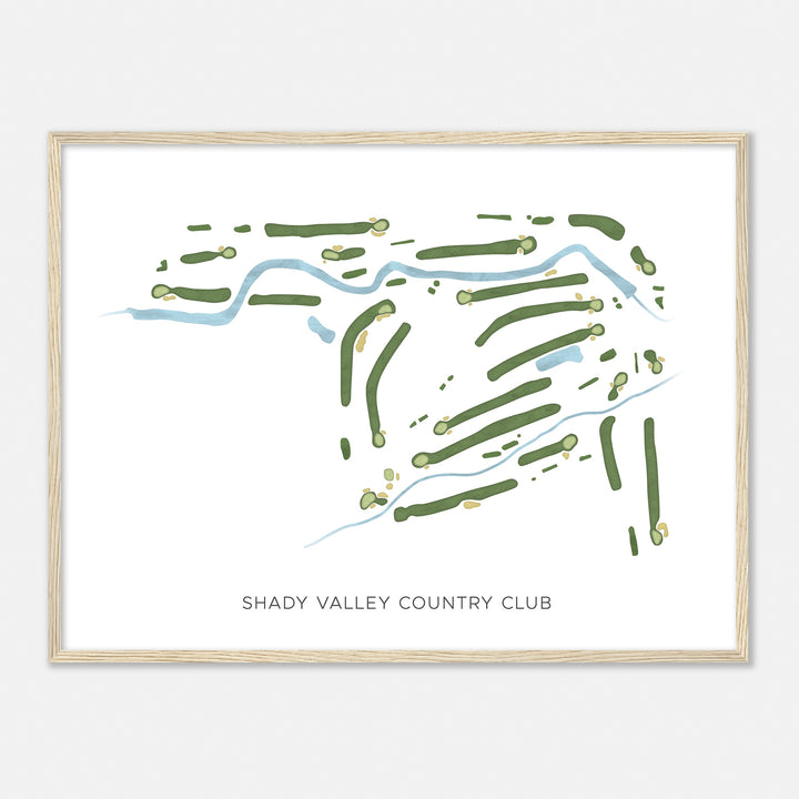 Print of Shady Valley Country Club Modern Map