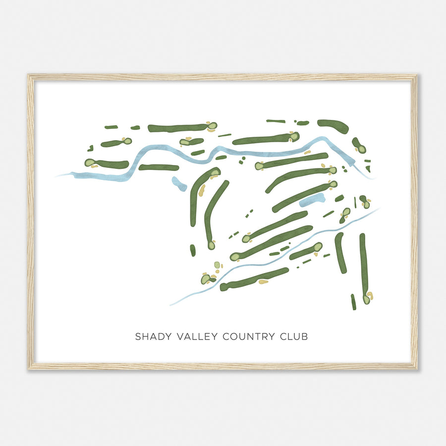 Print of Shady Valley Country Club Modern Map