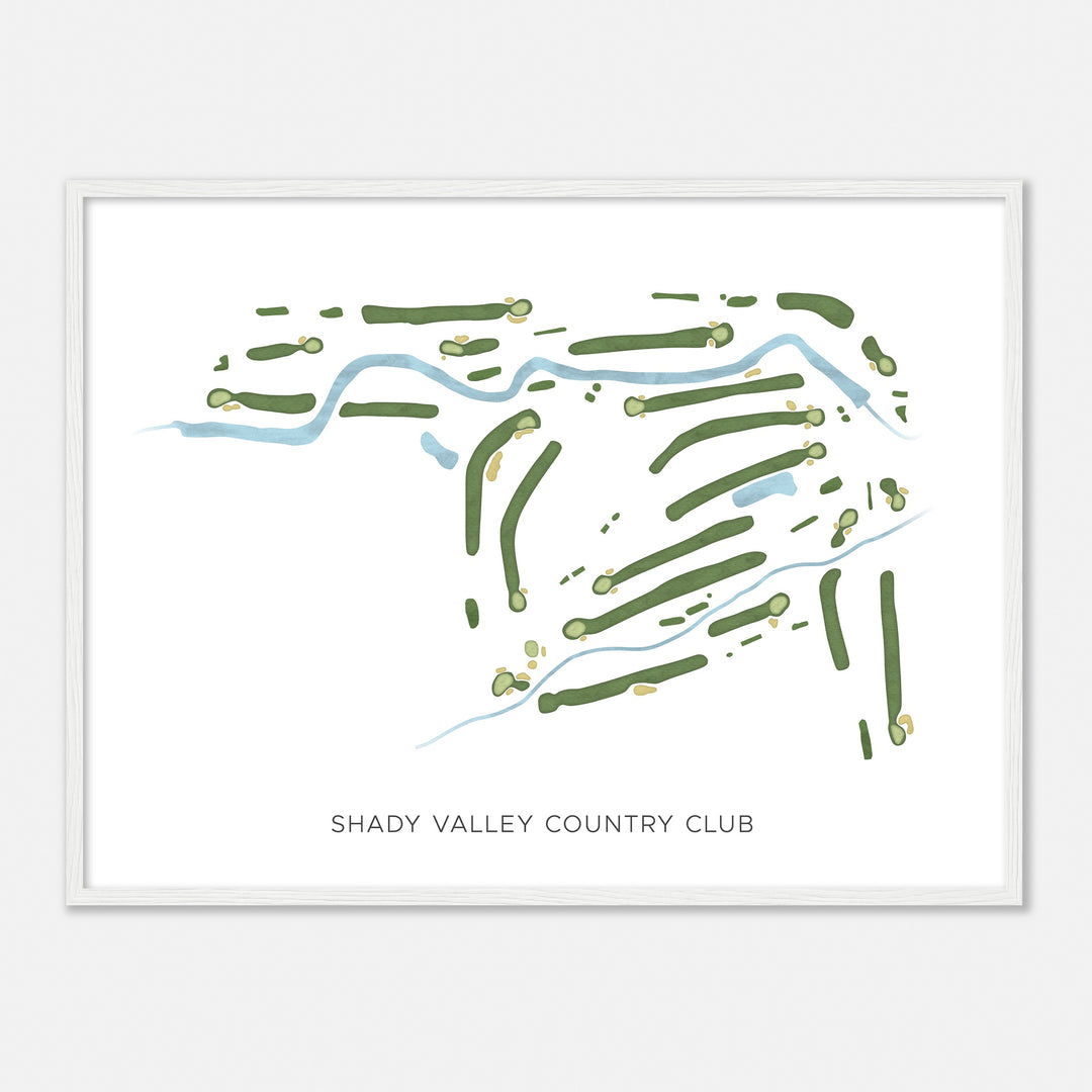 Print of Shady Valley Country Club Modern Map