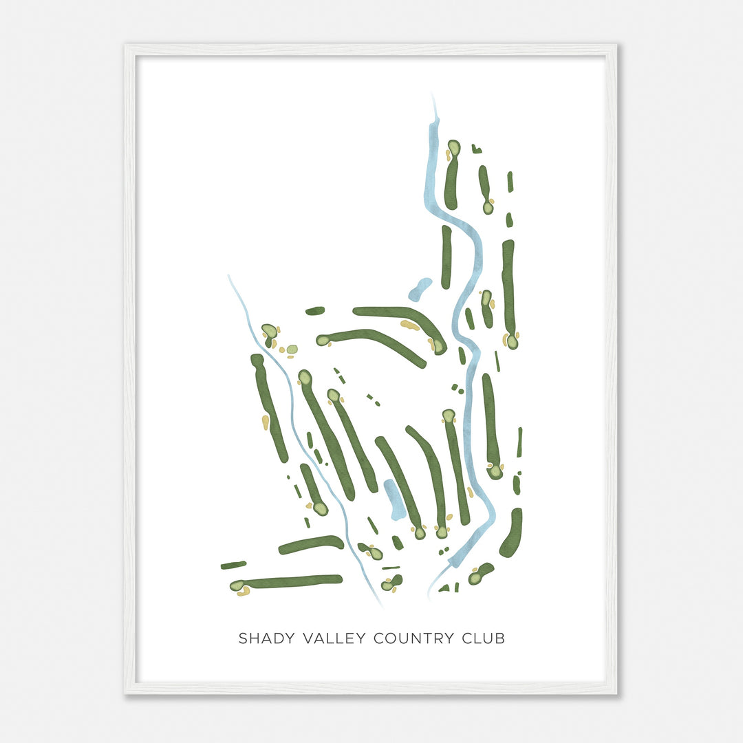 Print of Shady Valley Country Club Modern Map