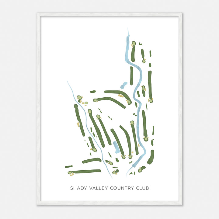 Print of Shady Valley Country Club Modern Map