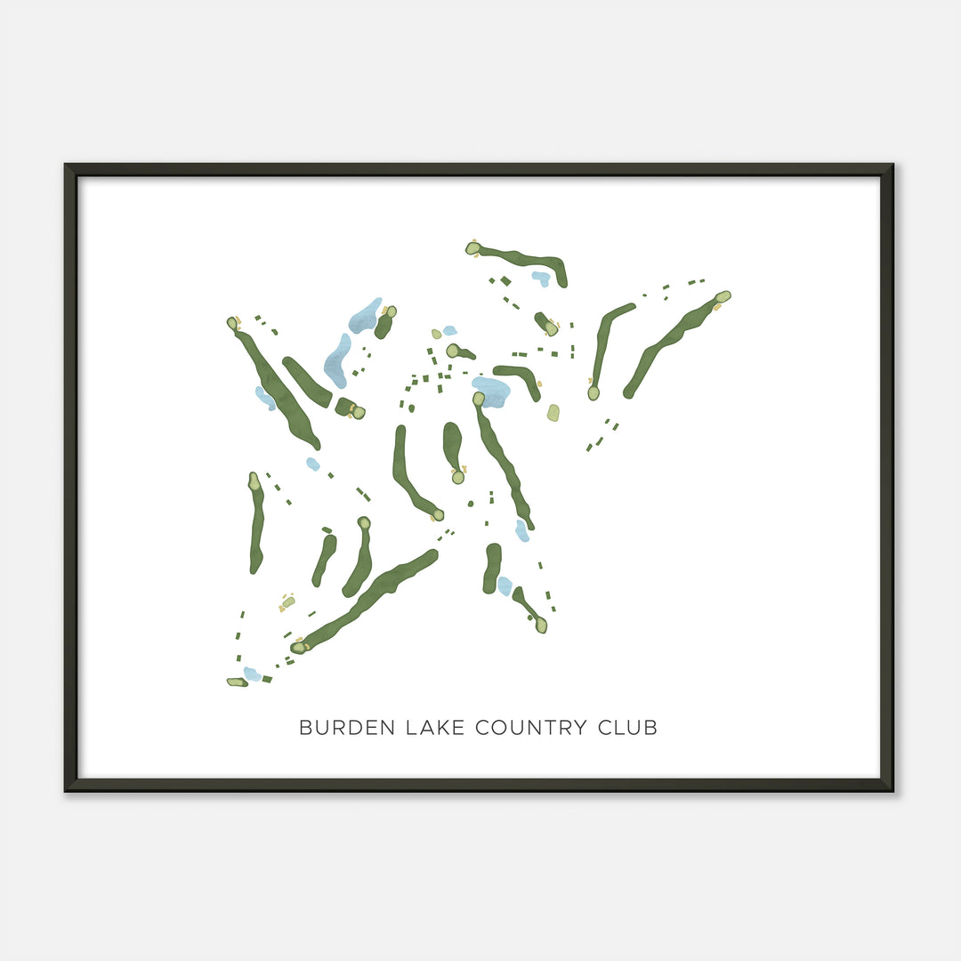Print of Burden Lake Country Club Modern Map
