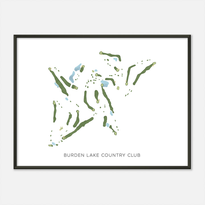 Print of Burden Lake Country Club Modern Map