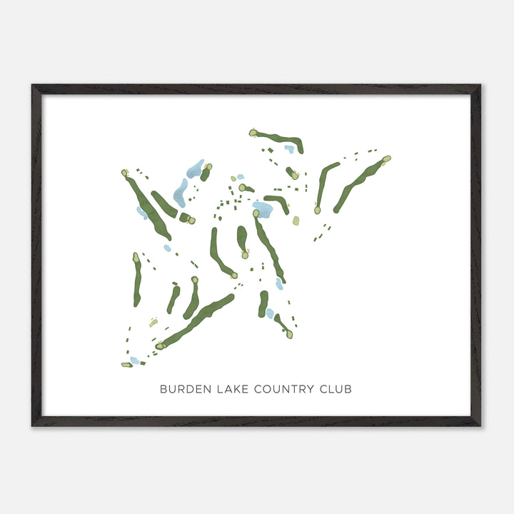 Print of Burden Lake Country Club Modern Map