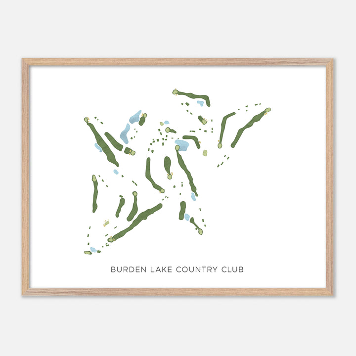 Print of Burden Lake Country Club Modern Map