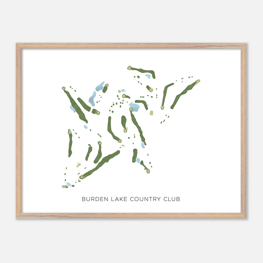 Print of Burden Lake Country Club Modern Map