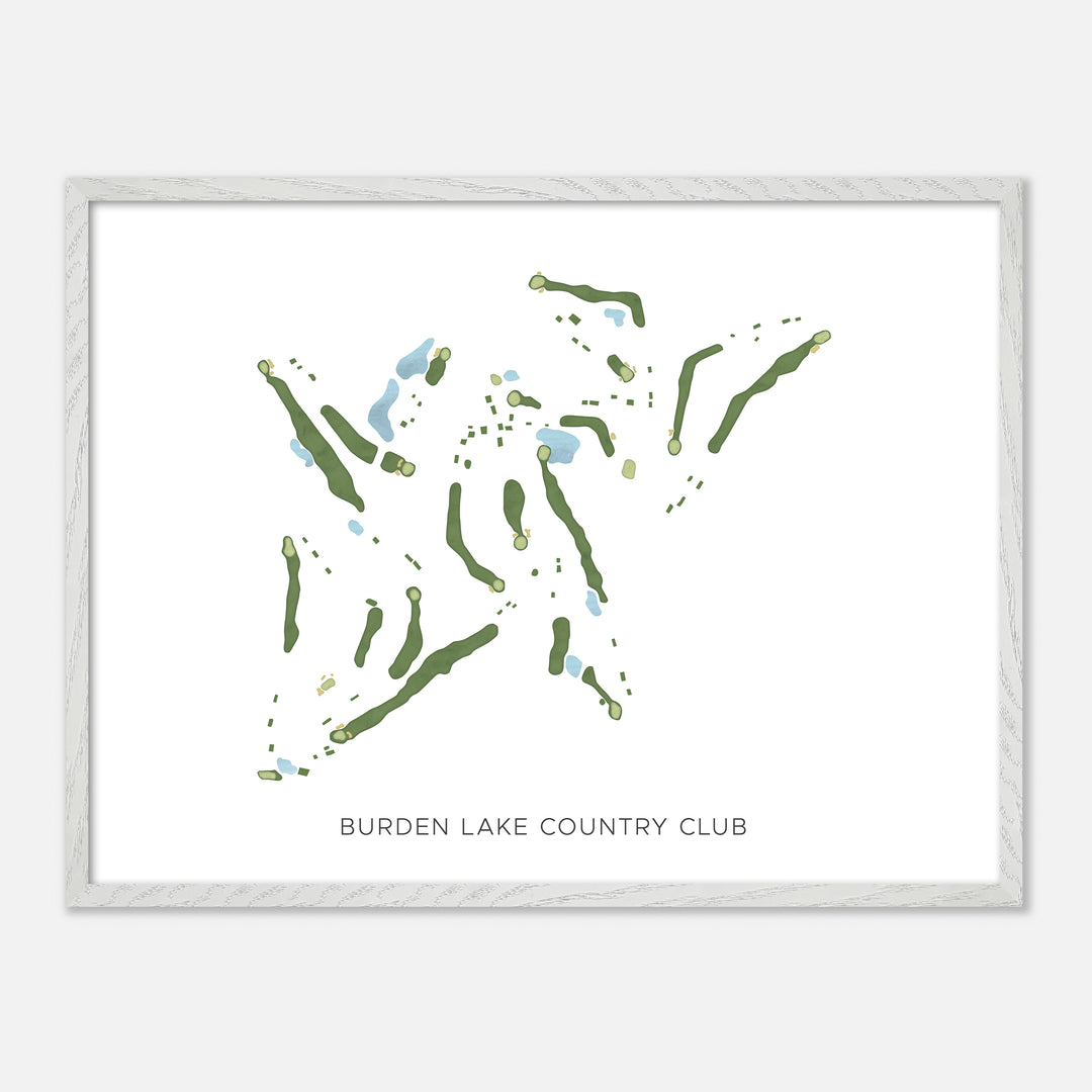 Print of Burden Lake Country Club Modern Map