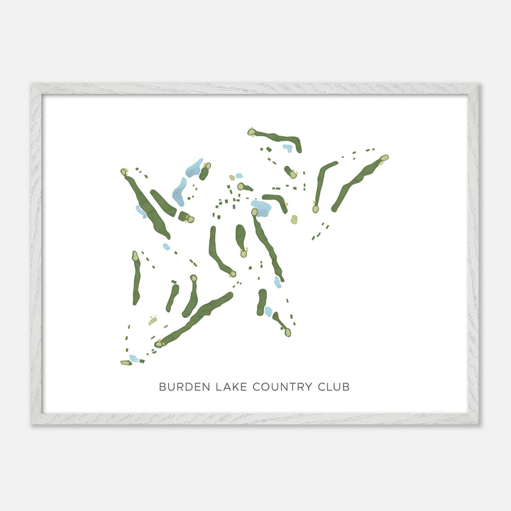 Print of Burden Lake Country Club Modern Map
