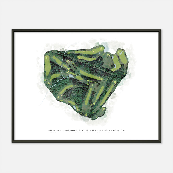 Print of The Oliver D. Appleton Golf Course At St. Lawrence University Classic Map