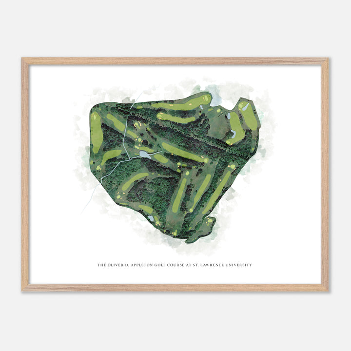 Print of The Oliver D. Appleton Golf Course At St. Lawrence University Classic Map