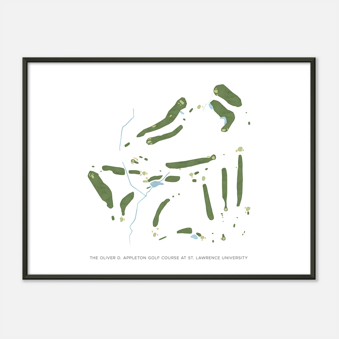 Print of The Oliver D. Appleton Golf Course At St. Lawrence University Modern Map