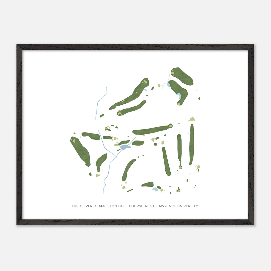 Print of The Oliver D. Appleton Golf Course At St. Lawrence University Modern Map