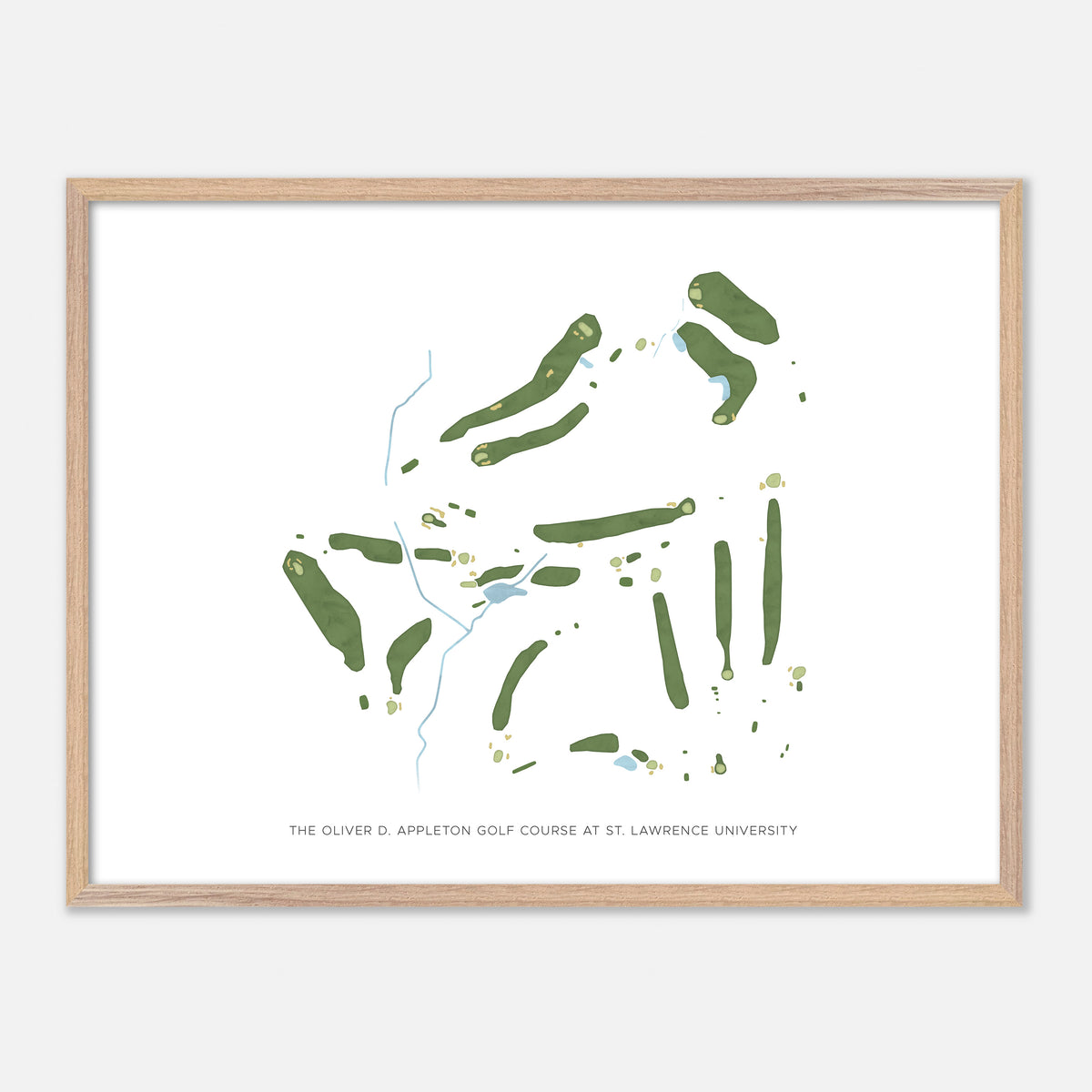 Print of The Oliver D. Appleton Golf Course At St. Lawrence University Modern Map